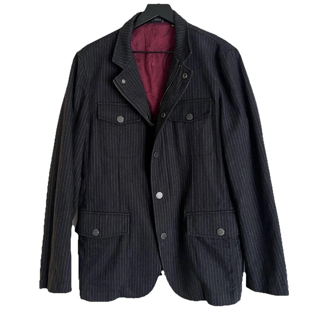 Robert Graham Men’s Goth Pinstripe Blazer Jacket Size Small Grey
